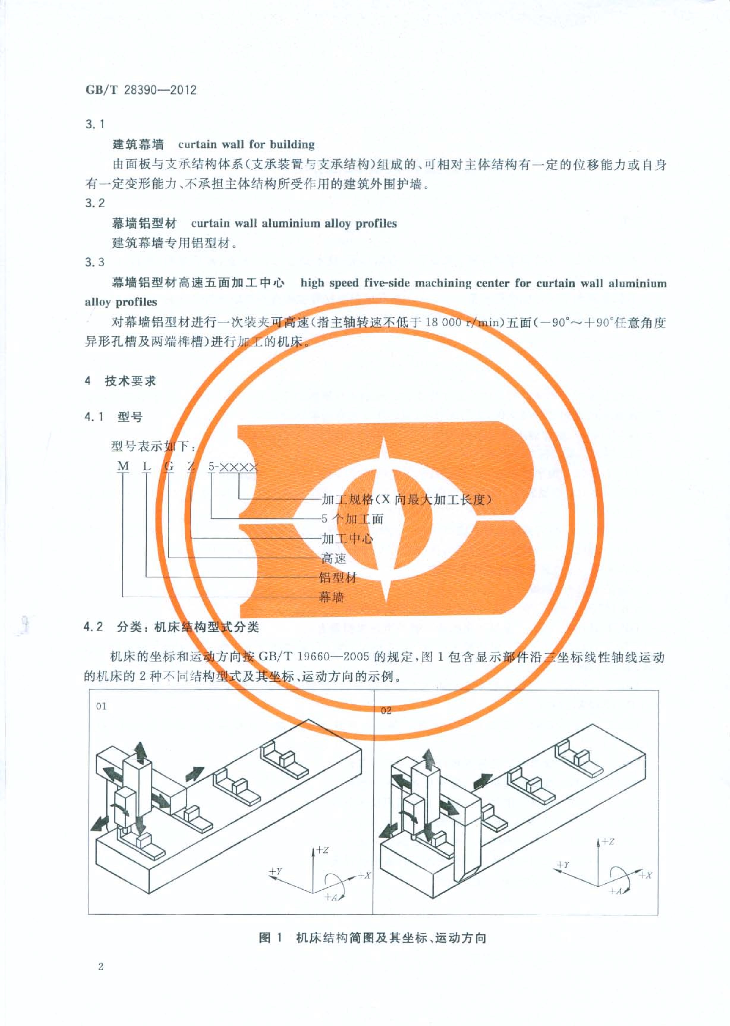 2012發(fā)布實(shí)施:國(guó)家標(biāo)準(zhǔn)1項(xiàng)《幕墻鋁型材高速五面加工中心》 conv 6